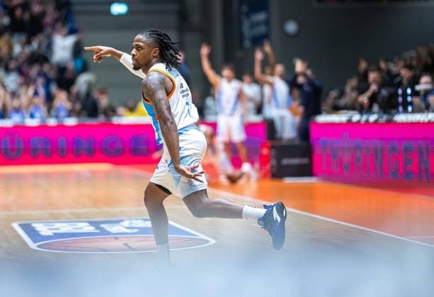 BASKETBALL EASYCREDIT BBL 15 GAME DAY SCIENCE CITY JENA ROSTOCK SEAWOLVES FOR EDITORIAL PURPOSES ONLY p 08 01 2026 Jena Basketball easyCredit BBL 1 Basketball Bundesliga Season 2025 2026 15 Matchday Sparkassen Arena Science City Jena Rostock Seawolves in photo Uchenna Iroegbu 1 Science City Jena Germany Thueringen Jena Copyright SaschaxFromm Copyright: SaschaxFromm doc84267asqrxl1m6ylzvi6 ,EDITORIAL USE ONLY Copyright: SaschaxFromm