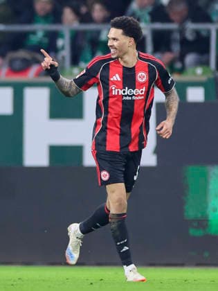Nnamdi Collins Eintracht Frankfurt celebrates his goal for 1 2, Bundesliga, SV Werder Bremen v Eintracht Frankfurt, Weserstadion, January 16, 2026 in Bremen, Germany Photo by Marco Steinbrenner DeFodi Images Nnamdi Collins Eintracht Frankfurt celebrates after scoring his teams second goal, Bundesliga, SV Werder Bremen v Eintracht Frankfurt, Weserstadion, January 16, 2026 in Bremen, Germany Photo by Marco Steinbrenner DeFodi Images DFL regulations prohibit any use of photographs as image sequences and or quasi video
