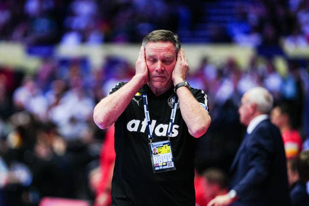 Alfred Gislason Germany, Coach desperate DEN, Serbia vs Germany, Handball, EHF European Championship 2026, Group A, Matchday 2, 17 01 2026 DEN, Serbia vs Germany, Handball, EHF European Championship 2026, Group A, Matchday 2, 17 01 2026 Herning Copyright: xEibner-Pressefoto MarcelxvonxFehrnx EP_MFN