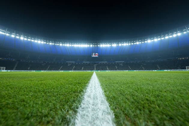 Stadium panorama, wide angle, stands, seats, standing room, center line, grass, soccer, quarter final, DFB Pokal, 2025 26, Hertha BSC vs SC Freiburg, 10 02 2026, Olympiastadion Berlin, Berlin, Germany DFB REGULATIONS PROHIBIT ANY USE OF PHOTOGRAPHS AS IMAGE SEQUENCES AND OR QUASI VIDEO Berlin Olympiastadion Berlin Berlin Germany Copyright: xArnexAmbergx