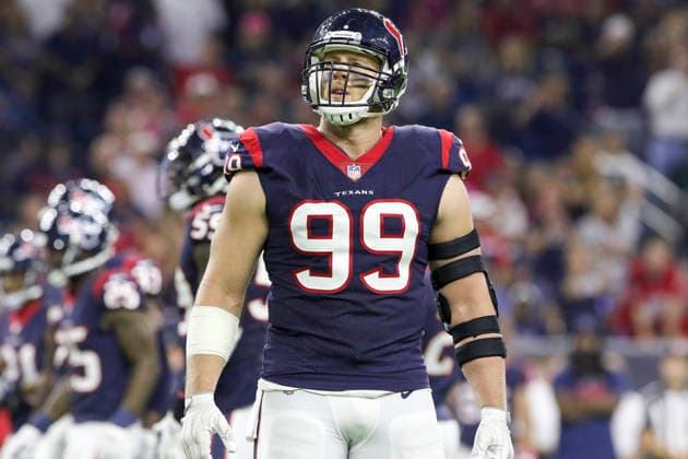 October 8, 2017: Houston Texans defensive end J.J. Watt (99) during the NFL, American Football Herren, USA game between the Kansas City Chiefs and the Houston Texans at NRG Stadium in Houston, TX. John Glaser CSM. Copyright: xJohnxGlaserx