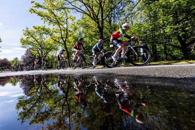 15 05 2026, GER, road bike, men women juniors, season 2025, 26 TMP Jugentour Kleine Friedensfahrt, 1 stage circuit race Residenzstadt Gotha Tom VOGEL Radsportverband NRW , Mathis ELSEN Cycling Team Atertdaul , Theodor SCHUMANN LV Brandenburg 1 On 3 competition days from 15 05 17 05 2026, almost 350 athletes from 7 countries competed in the categories Everyman, Beginner, U15m, U17w and U17m at the 25th edition of the TMP Jugentour Kleine Friedensfahrt 2025 In addition to the individual time trial, 3 further stages had to be completed in the Gotha district, organized by RSC Waltershausen Gotha e V Stage 1 took place as a circuit in Gotha, with the U15m having to complete 16.8km, the U17w 25.2km and the U17m 31.5km 99867 Gotha Schloss Friedenstein Historisc Thüringen Germany