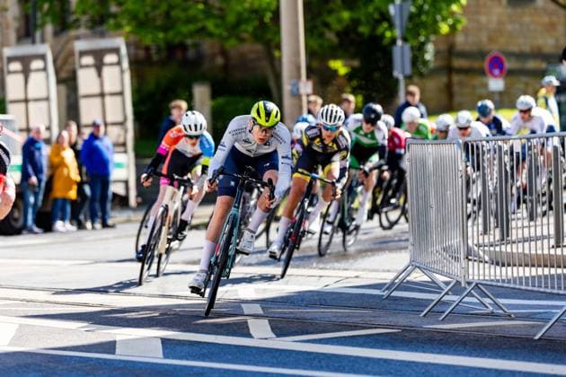 15 05 2026, GER, road bike, men women juniors, season 2025, 26 TMP Jugentour Kleine Friedensfahrt, 1 stage circuit race Residenzstadt Gotha On 3 competition days from 15 05 17 05 2026, almost 350 athletes from 7 countries competed in the categories Everyman, Beginner, U15m, U17w and U17m at the start of the 25th edition of the TMP Jugentour Kleine Friedensfahrt 2025 In addition to the individual time trial, there are 3 further stages to be completed in the Gotha district, organized by RSC Waltershausen Gotha e V Stage 1 was a circuit in Gotha, with the U15m having to complete 16.8km, the U17w 25.2km and the U17m 31.5km 99867 Gotha Schloss Friedenstein Historisc Thüringen Germany