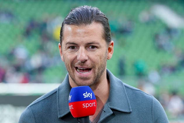 Presenter Riccardo Basile Sky looks on, Bundesliga, SV Werder Bremen v Borussia Dortmund, Weserstadion on May 16, 2026 in Bremen, Germany Photo by Marco Steinbrenner DeFodi Images Presenter Riccardo Basile Sky looks on, Bundesliga, SV Werder Bremen v Borussia Dortmund, Weserstadion, May 16, 2026 in Bremen, Germany Photo by Marco Steinbrenner DeFodi Images DFL regulations prohibit any use of photographs as image sequences and or quasi video