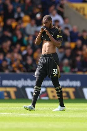 Issa Diop of Fulham Wolverhampton Wanderers v Fulham, Premier League, Football, Molineux, Wolverhampton, UK - 17 May 2026Wolverhampton Molineux United Kingdom EDITORIAL USE ONLY No use with unauthorised audio, video, data, fixture lists, club league logos or live services. Online in-match use limited to 120 images, no video emulation. No use in betting, games or single club league player publications. Copyright: xRyanxBrowne Shutterstockx 16877463cx