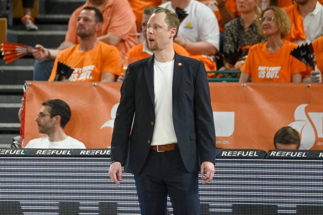 Christian Held RASTA Vechta, Coach gestures RASTA Vechta vs ALBA Berlin, easyCredit Basketball Bundesliga, Play Off, Season 2025 2026, 22 05 2026, RASTA Vechta vs ALBA Berlin, easyCredit Basketball Bundesliga, Play Off, Season 2025 2026, 22 05 2026 Vechta Copyright: xEibner-Pressefoto RobertxGertzenx EP_RGN