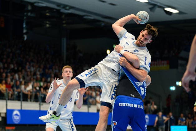 Hendrik Wagner TBV Lemgo Lippe, 28 , Peter Walz ThSV Eisenach, 14 GER, ThSV Eisenach v TBV Lemgo Lippe, 1 Daikin Handballbundesliga, Handball, Matchday 32, Season 2025 2026, 22 05 2026 GER, ThSV Eisenach v TBV Lemgo Lippe, 1 Daikin Handballbundesliga, Handball, Matchday 32, Season 2025 2026, 22 05 2026 Eisenach Copyright: xEibner-Pressefoto MartinxHerbstx EP_MHT