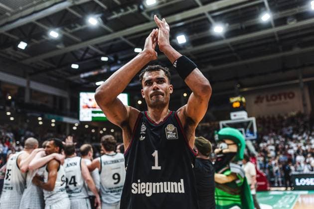 Osacar das Silva FC Bayern Muenchen Basketball , Vet Concept Gladiators Trier vs FC Bayern Muenchen Basketball, Basketball, easyCredit BBL, Playoffs, Quarterfinals, Game 3, Season 2025 2026, 23 05 2026 Vet Concept Gladiators Trier vs FC Bayern Muenchen Basketball, Basketball, easyCredit BBL, Playoffs, Quarterfinals, Game 3, Season 2025 2026, 23 05 2026 Copyright: xEibner-Pressefoto AlexanderxNeisx EP_ANS