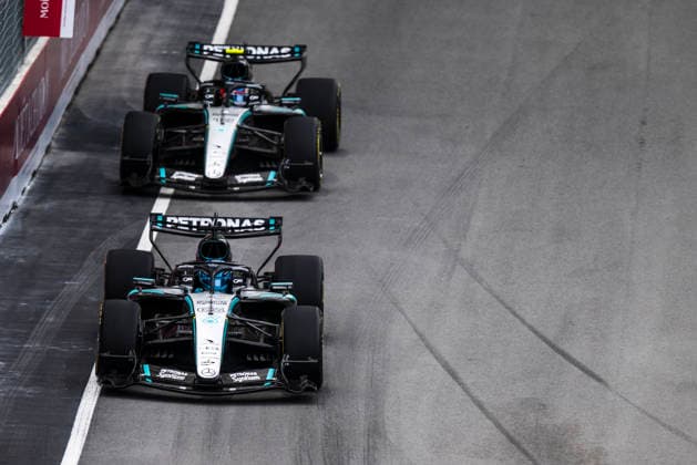 F1 - CANADIAN GRAND PRIX 2026 63 RUSSELL George (gbr), Mercedes AMG F1 Team W17, 12 KIMI ANTONELLI Andrea (ita), Mercedes AMG F1 Team W17, action during the Formula 1 Grand Prix du Canada 2026, 5th round of the 2026 Formula One World Championship, WM, Weltmeisterschaft from May 22 to 24, 2026 on the Circuit Gilles Villeneuve, in Montrà al, Canada - Montrà alCanada Copyright: xCharlyxLopezx
