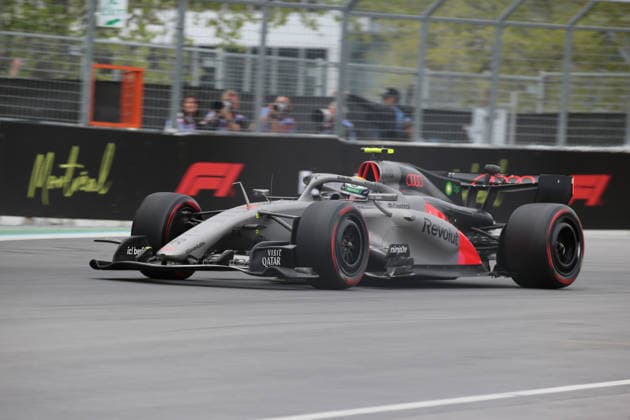 IPA85024790 - (5) Gabriel Bortoleto (BRA) - Audi Revolut F1 Team - Audi AR01 - Audi during the Qualify of Formula 1 AWS Canadian Grand Prix 2026 at Circuit Gilles Villeneuve in Montreal, Canada. Round 7 of the 2026 FIA Formula One World Championship, WM, Weltmeisterschaft held May 22-24, 2026. The Circuit Gilles Villeneuve on Ile Notre-Dame in Montreal, named after the legendary Ferrari driver, hosts the Sprint format for the seventh round. This event weekend features the F1 Sprint format, with a Sprint Shootout and Sprint Race in addition to the standard qualifying session and Grand Prix. during Formula 1 AWS Canadian Grand Prix 2026 - Round 7 - Circuit Gilles Villeneuve, Formula 1 Championship in , , May 23 2026 Copyright: xStefanoxFacchin xAlessioxDexMarcox xAvens-images.com AvensImages IPAxSportx xx 85024790