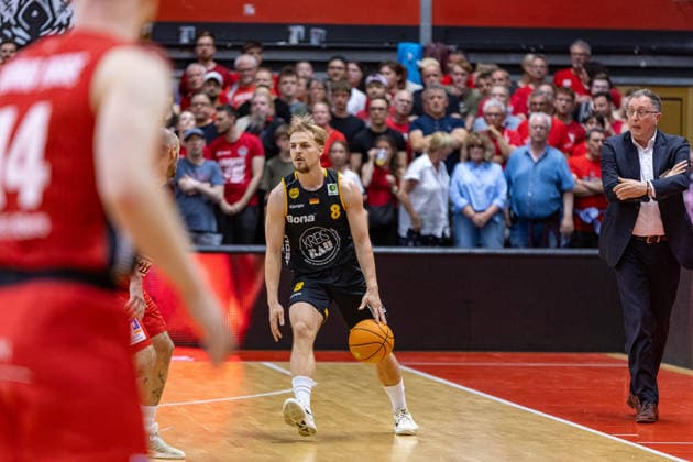 Lucas Mayer Bozic Estriche Knights Kirchheim, 08 GER, Giessen46ers vs Bozic Estriche Knights Kirchheim, BARMER 2 Basketball Bundesliga, Playoffs Semifinal Game 4, Season 2025 2026, 29 05 2026 GER, Giessen46ers vs Bozic Estriche Knights Kirchheim, BARMER 2 Basketball Bundesliga, Playoffs Semifinal Game 4, Season 2025 2026, 29 05 2026 Giessen Copyright: xEibner-Pressefoto NinaxSanderx EP_NSR