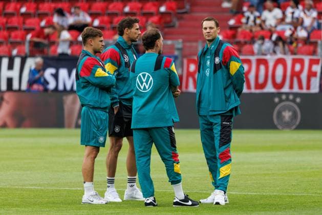 Manuel Neuer Germany with Felix Nmecha Germany , Joshua Kimmich Germany and Leon Goretzka Germany , Germany vs Finland, Football, International match, World Cup preparation, Season 2025 2026, 31 05 2026 Germany vs Finland, Football, International match, World Cup preparation, Season 2025 2026, 31 05 2026 Copyright: xEibner-Pressefoto AlexanderxNeisx EP_ANS