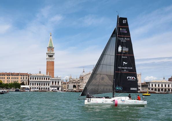 Sport Bilder des Tages IPA85319602 - On Thursday, June 4, at 1 p.m., the 6th edition of the Marina Militare Nastro Rosa Tour - Il Giro dell Italia a Vela 2026 (The Tour of Italy by Sail 2026) will kick off from Venice in the direction of Cattolica (RN), the first leg of a route that will end on July 12 in Genoa after traveling 1,250 miles in an east-west direction from the Adriatic Sea to the Ligurian Sea, stopping in Cattolica, Vieste, Taranto, Syracuse, Tropea, Naples, Portoferraio and Genoa. Copyright: xMatteoxChinellatox xipa-agency.netx xMatteoxChinellatox 0858352760st