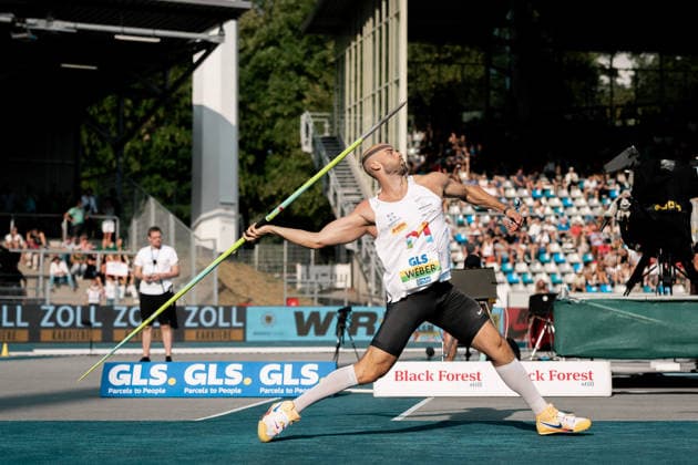 Weber Julian USC Mainz, Men s Javelin Throw, 1086, GER, Track and Field, Athletics, German Championships, The Finals, Wattenscheid, July 25, 2026, GER, Track and Field, Athletics, German Championships, The Finals, Wattenscheid, July 25, 2026, Wattenscheid Copyright: xStefanxMayerx EP_SMR