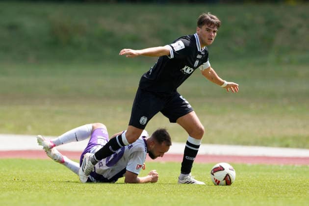 August 1, 2026, BW Schinkel Sports Field, Osnabrück, GER, 2nd and 3rd Divisions, Friendly Match: SV Meppen vs. VfL Osnabrück, Jonas Fedl, SV Meppen 5. DFL regulations prohibit any use of photographs as image sequences and or quasi-video. Osnabrück, Lower Saxony, Netherlands, BW Schinkel Sports Field