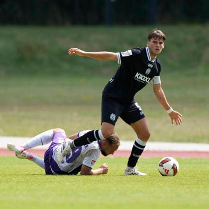 August 1, 2026, BW Schinkel Sports Field, Osnabrück, GER, 2nd and 3rd Divisions, Friendly Match: SV Meppen vs. VfL Osnabrück, Jonas Fedl, SV Meppen 5. DFL regulations prohibit any use of photographs as image sequences and or quasi-video. Osnabrück, Lower Saxony, Netherlands, BW Schinkel Sports Field