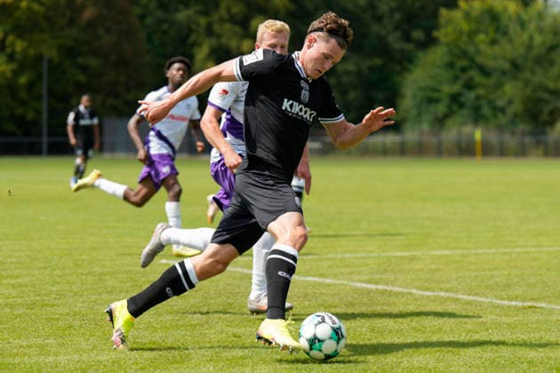August 1, 2026, BW Schinkel Sports Field, Osnabrück, GER, 2nd and 3rd Divisions, Friendly Match: SV Meppen vs. VfL Osnabrück, Richard Meier, SV Meppen 13. DFL regulations prohibit any use of photographs as image sequences and or quasi-video. Osnabrück, Lower Saxony, Netherlands, BW Schinkel Sports Field