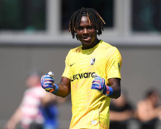 August 1, 2026, xophax, Soccer, DFB Cup U19, A Juniors, A Youth, 1st Round: Fortuna Cologne vs. SC Freiburg, Goalie Theodore Mike Novick Pizarro, SC Freiburg, Cologne