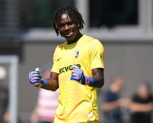 August 1, 2026, xophax, Soccer, DFB Cup U19, A Juniors, A Youth, 1st Round: Fortuna Cologne vs. SC Freiburg, Goalie Theodore Mike Novick Pizarro, SC Freiburg, Cologne