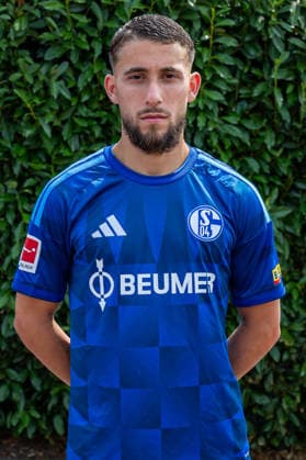 August 3, 2026, 2026–2027 photo shoot at FC Schalke 04, Bundesliga 1, , Adil Aouchiche, FC Schalke 04, Gelsenkirchen, Veltins Arena, North Rhine-Westphalia, Germany, xRHR, PHOTO DEx Copyright: DennisxEwert RHR-FOTOx RHR-FOTO DE