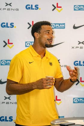Leo Neugebauer (GER), VfB Stuttgart, in an interview at the DLV Media Days press conference, combined events, track and field, 2026–2027 season, August 4, 2026, DLV Media Days press conference, combined events, 2026–2027 season, August 4, 2026, Leverkusen Copyright: xEibner-Pressefoto ThomasxHaeslerx EP_THR