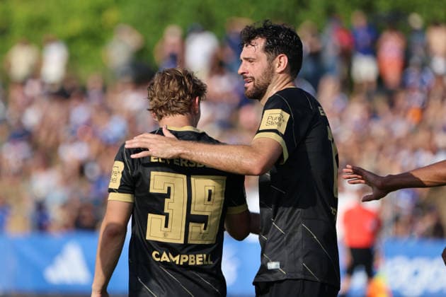 August 4, 2026, Soccer, Men s, Friendly Match, 2026–2027 Season, Racing Strasbourg vs. SV 07 Elversberg, Goal celebration after the 1–2, Goal scorer: Luca Pfeiffer, SV 07 Elversberg, Haguenau, Parc des Sports de Haguenau, Grand Est, France, FRA Copyright: xSebastianxBachx