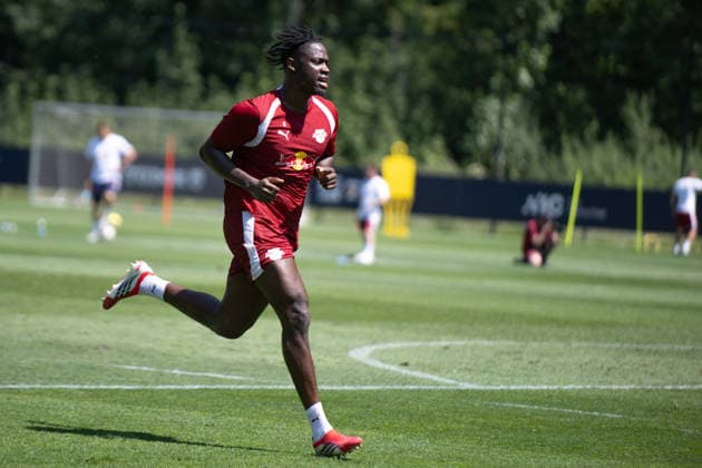 Castello Lukeba (RB Leipzig), 23, sprinting, RB Leipzig, soccer, training camp in Austria, preseason, 2026–2027 season, GER, August 4, 2026, Eibner Press Photo Andreas Ulmer RB Leipzig, soccer, training camp in Austria, preseason, 2026–2027 season, GER, August 4, 2026, Copyright: xEibner-Pressefoto AndreasxUlmerx EP_AUR