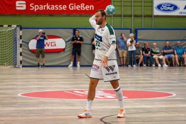 August 4, 2026, xovx, Lindencup Handball, HSG Wetzlar vs. TV Hüttenberg, Nikolaj Laesö (HSG Wetzlar), cutout image, Linden Stadthalle, Hesse, Germany, DE