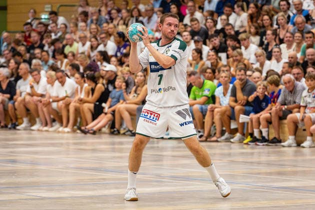 August 4, 2026, xovx, Lindencup Handball, HSG Wetzlar vs. TV Hüttenberg, Dominik Mappes (HSG Wetzlar), cutout image, Linden Stadthalle, Hesse, Germany, DE