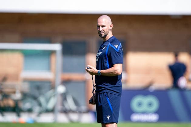 Christian Ilzer, TSG Hoffenheim, observing the coach, TSG Hoffenheim, soccer, training camp, preseason, 2026–2027 season, GER, August 5, 2026, Eibner Press Photo: Andreas Ulmer, TSG Hoffenheim, soccer, training camp, preseason, 2026–2027 season, GER, August 5, 2026, Copyright: xEibner-Pressefoto AndreasxUlmerx EP_AUR