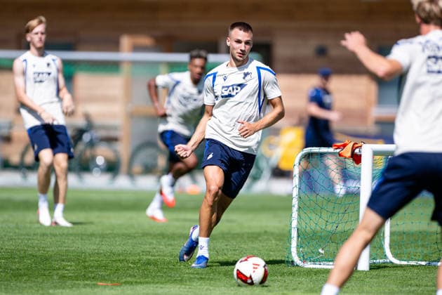 Tim Lemperle, TSG Hoffenheim, 19 on the Ball, TSG Hoffenheim, Soccer, Training Camp, Preseason, 2026–2027 Season, GER, August 5, 2026, Eibner Press Photo Andreas Ulmer TSG Hoffenheim, soccer, training camp, preseason, 2026–2027 season, GER, August 5, 2026, Copyright: xEibner-Pressefoto AndreasxUlmerx EP_AUR