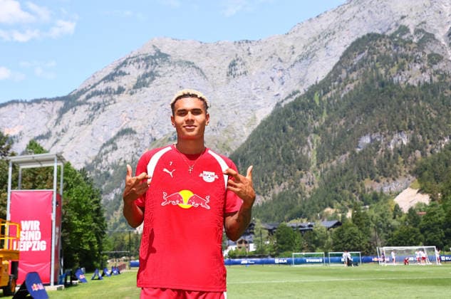 RB Leipzig (AUT) Training Camp, Bundesliga, Saalfelden, August 6, 2026, Gut Brandlhof, Soccer, Bundesliga, GER, RB Leipzig Training Camp in Saalfelden am Steinernen Meer (AUT), Pictured: Antonio Nusa 7, RB Leipzig, Picture Point