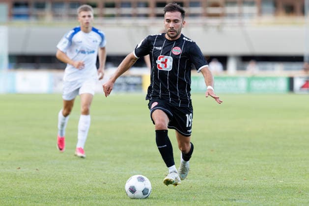 Furkan Kircicek, 19, TSV Landsberg, during the match between TSV Landsberg and FV Illertissen 1921, soccer, men s, Bavarian Regional League, 2026–2027, Matchday 3 on August 7, 2026, in Landsberg am Lech, Sportpark, Bavaria, Germany