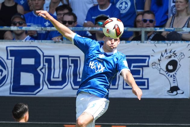 Florian Kleinhansl, SV Darmstadt 98, August 8, 2026, 2. Bundesliga, 2026–27 season, SV Darmstadt 98 vs. Holstein Kiel, Stadion am Boellenfalltor, Matchday 1, emonline, emspor,
