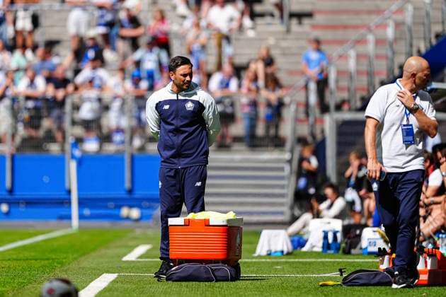 Davide Ancelotti, OSC Lille, Coach (GER), Hamburger SV vs. OSC Lille, Soccer, Friendly Match, 2026–2027 Season, August 8, 2026 (GER), Hamburger SV vs. OSC Lille, Soccer, Friendly Match, 2026–2027 Season, August 8, 2026, Hamburg Copyright: xEibner-Pressefoto MarcelxvonxFehrnx EP_MFN