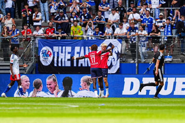 OSC Lille celebrates Hakon Haraldsson s goal to make it 0–1, OSC Lille, 10 GER, Hamburger SV vs. OSC Lille, soccer, friendly match, 2026–2027 season, August 8, 2026 GER, Hamburger SV vs. OSC Lille, soccer, friendly match, 2026–2027 season, August 8, 2026 Hamburg Copyright: xEibner-Pressefoto MarcelxvonxFehrnx EP_MFN