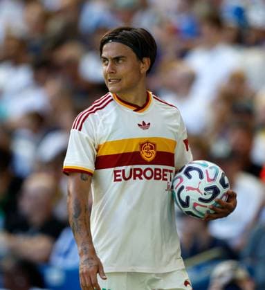 Paulo Dybala of AS Roma Brighton and Hove Albion v Roma, Pre Season Friendly, Football, American Express Community Stadium, Brighton, UK - 08 Aug 2026Brighton American Express Community Stadi United Kingdom EDITORIAL USE ONLY No use with unauthorised audio, video, data, fixture lists, club league logos or live services. Online in-match use limited to 120 images, no video emulation. No use in betting, games or single club league player publications. Copyright: xMattxImpey Shutterstockx 17050873c