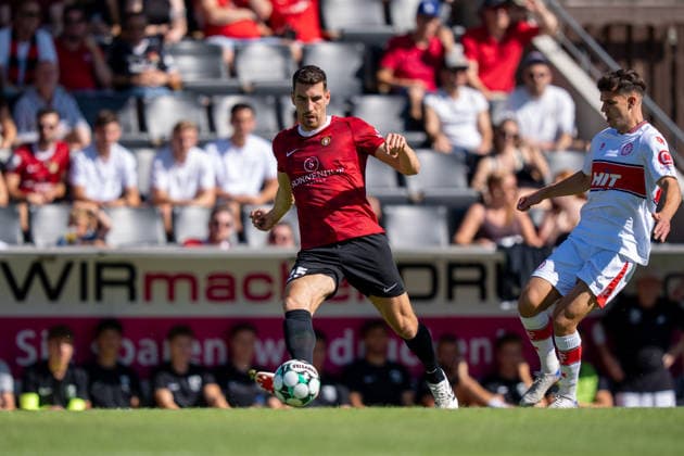 Arbnor Nuraj, SG Sonnenhof Großaspach, 25, SG Sonnenhof Großaspach vs. Fortuna Cologne, Soccer, 3rd Division, Matchday 1, August 8, 2026, DFB regulations prohibit any use of photographs as image sequences and or quasi-video. Aspach, Baden-Württemberg, Germany Copyright: xkolbert-press PhilipxZieglerx