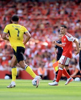 Gabriel Martinelli of Arsenal Arsenal v Borussia Dortmund, Pre Season Friendly, Football, Emirates Stadium, London, UK - 09 Aug 2026London Emirates Stadium United Kingdom EDITORIAL USE ONLY No use with unauthorised audio, video, data, fixture lists, club league logos or live services. Online in-match use limited to 120 images, no video emulation. No use in betting, games or single club league player publications. Copyright: xGeorgexTewkesbury Shutterstockx 17051143cx