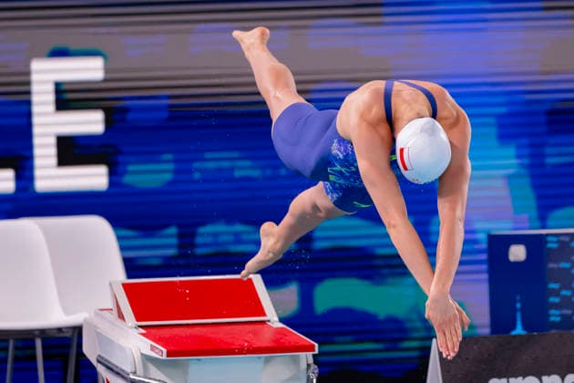 France, Paris, Centre Aquatique Olympique Metropole du Grand Paris, August 10, 2026, European Aquatics Championships – Artistic Swimming, Day 11, Morning Session, Kornelia Fiedkiewicz of Poland, Photo by Eibner Pressefoto Tino Henschel, European Aquatics Championships – Artistic Swimming, Day 11, Morning Session, Paris Copyright: xEibnerxPressefotox