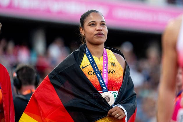 August 10, 2026, GBR, Track and Field, 2026 European Championships, Evening Session, Day 1, Birmingham: Yemisi Mabry of Germany wins the bronze medal for third place, Women’s Shot Put, Final, Alexander Stadium, Birmingham, England, Great Britain Copyright: xNordphoto Memmlerx