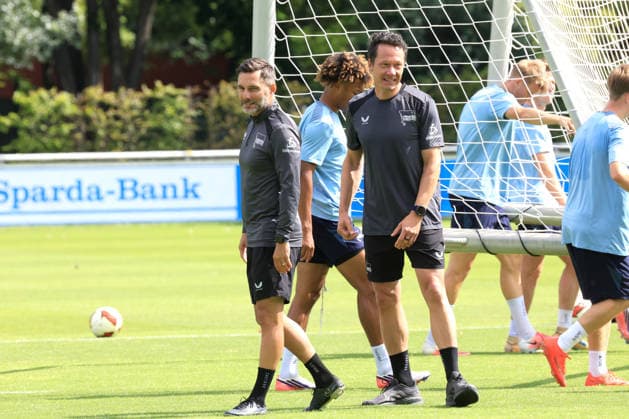 August 11, 2026, Germany, Soccer, 2. Bundesliga, 2026–2027 Season, Sportforum, Hertha BSC, Head Coach Stefan Leitl (Hertha BSC Berlin), Fitness Coach Hendrik Kuchno (Hertha BSC Berlin, 2nd Division). DFB and DFL regulations prohibit any use of photographs as image sequences and or quasi-video. Berlin Sportforum, Berlin, Germany Copyright: xNordphotox xEnglerx
