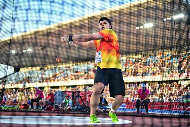 Merlin HUMMEL Germany, Eintracht Frankfurt, Men s Hammer Throw GBR, European Athletics Championships, Track and Field, August 11, 2026, GBR, European Athletics Championships, Track and Field, August 11, 2026, Birmingham Copyright: xEibnerxPressefoto JanxPapenfussx EP_JPS