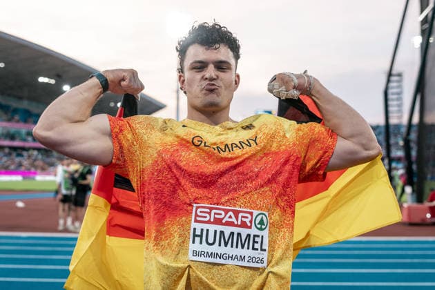 Merlin Hummel, Eintracht Frankfurt, Men s Hammer Throw, GBR, Track and Field, Athletics, 2026 European Athletics Championships, 2026 European Track and Field Championships, Birmingham 2026, August 9, 2026, GBR, Track and Field, Athletics, 2026 European Athletics Championships, 2026 European Track and Field Championships, Birmingham 2026, August 9, 2026, Birmingham Copyright: xStefanxMayerx EP_SMR