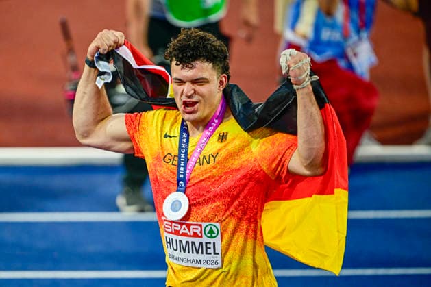 Merlin HUMMEL Germany, Eintracht Frankfurt, Men s Hammer Throw GBR, European Athletics Championships, Track and Field, August 11, 2026, GBR, European Athletics Championships, Track and Field, August 11, 2026, Birmingham Copyright: xEibnerxPressefoto JanxPapenfussx EP_JPS
