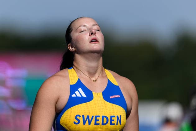 August 12, 2026: Caisa Marie Lindfors of Sweden before the women’s discus throw on Day 3 of the 2026 European Athletics Championships on August 12, 2026 in Birmingham. Photo by Mathias Bergeld. BILDBYRAN code MB MT1066. track and field, athletics, friidrett, friidrotts EM, 2026 European Athletics Championships, 3rd day, discus throw, diskos, diskus Copyright: MATHIASxBERGELD BB260812MB001