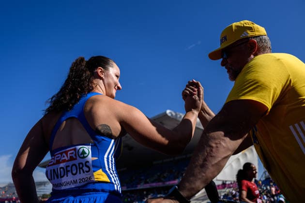 August 12, 2026: Caisa Marie Lindfors of Sweden before the women’s discus throw on Day 3 of the 2026 European Athletics Championships on August 12, 2026 in Birmingham. Photo by Mathias Bergeld. BILDBYRAN code MB MT1066. track and field, athletics, friidrett, friidrotts EM, 2026 European Athletics Championships, 3rd day, discus throw, diskos, diskus Copyright: MATHIASxBERGELD BB260812MB003