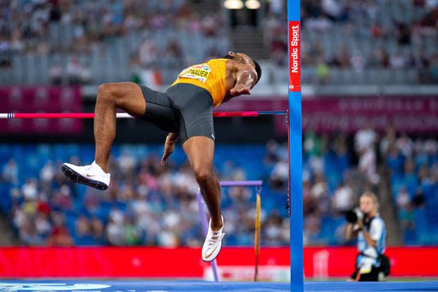 August 12, 2026, GBR, Track and Field, 2026 European Championships, Morning Session, Day 3, Birmingham; Leo Neugebauer, Germany, Men s Decathlon, High Jump, Birmingham Alexander Stadium, England, Great Britain Copyright: xNordphoto Memmlerx