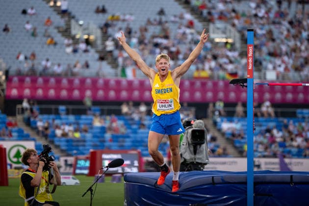 August 12, 2026, GBR, Track and Field, 2026 European Championships, Morning Session, Day 3, Birmingham; Emil Uhlin, Sweden, Men s Decathlon, High Jump, Birmingham Alexander Stadium, England, Great Britain Copyright: xNordphoto Memmlerx