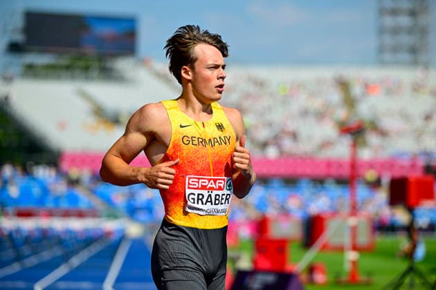 Amadeus GRAEBER Germany, Eintracht Frankfurt, Men s 100m Decathlon GBR, European Athletics Championships, Athletics, August 13, 2026, GBR, European Athletics Championships, Athletics, August 13, 2026, Birmingham Copyright: xEibnerxPressefoto JanxPapenfussx EP_JPS